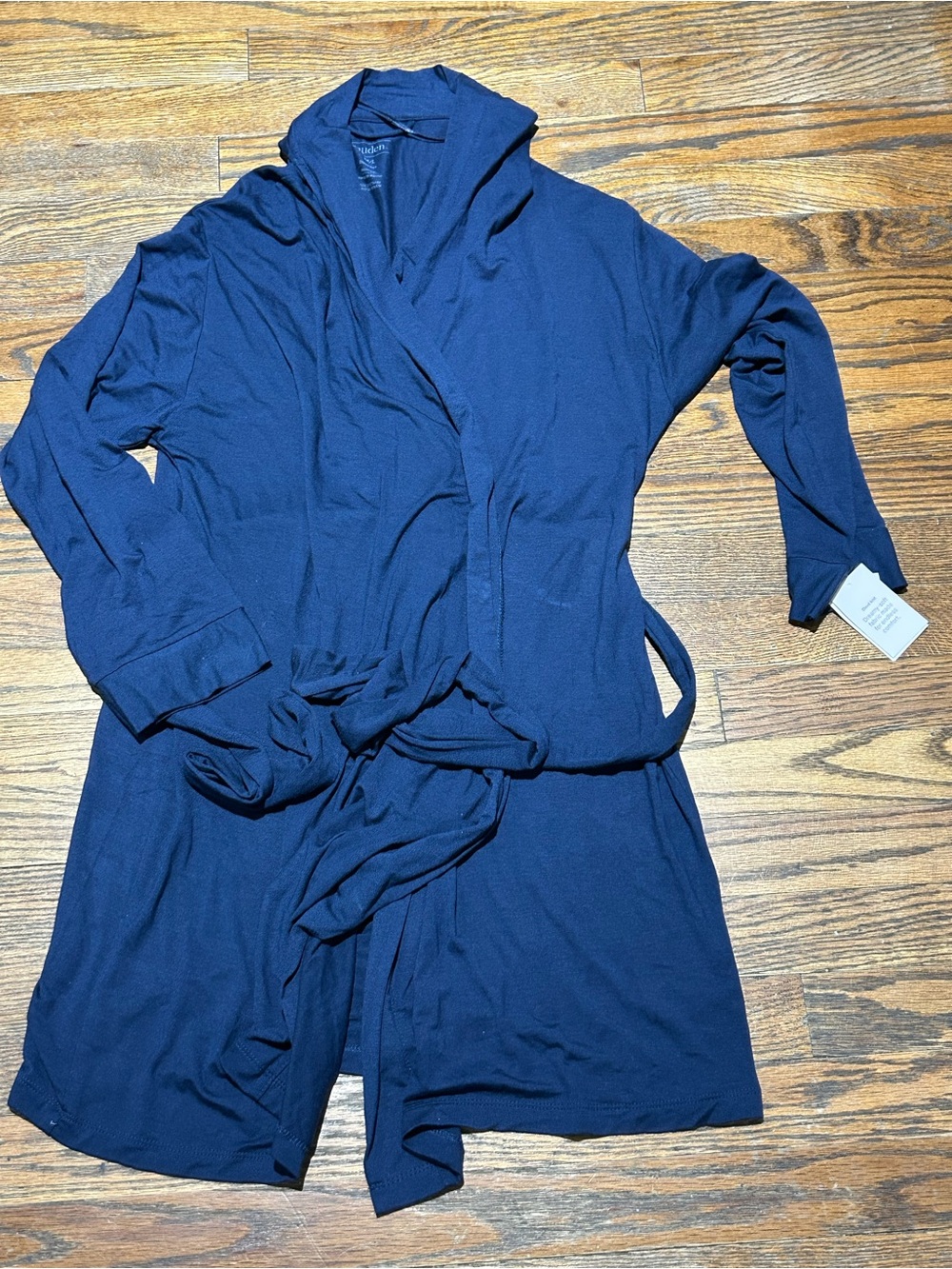 Women's Cloud Knit Robe - Navy - Picture 3 of 8